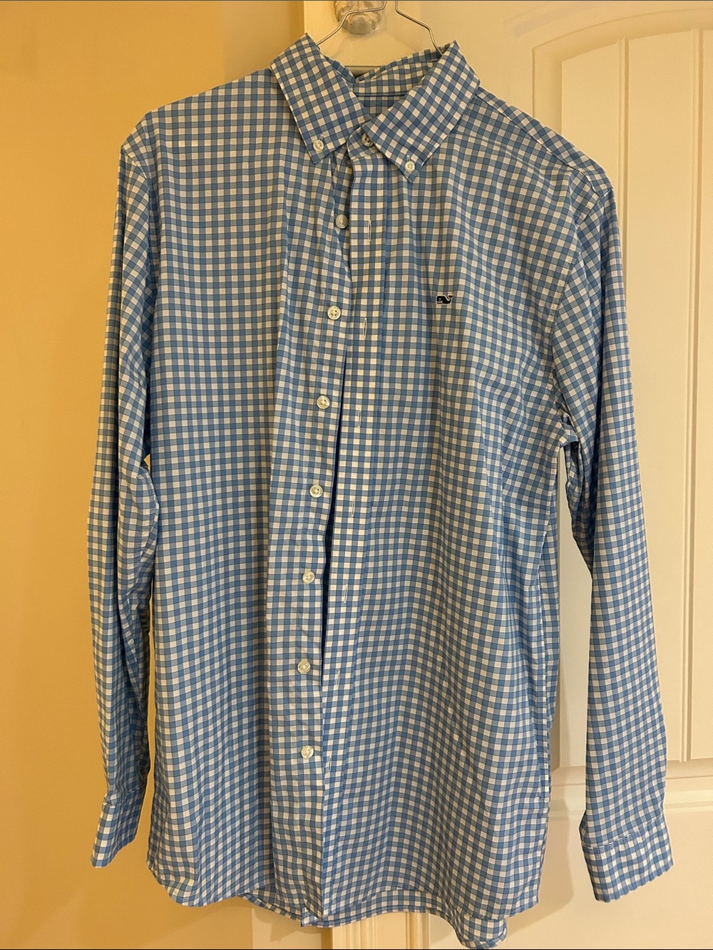 Vineyard Vines Boy’s Blue Gingham Button-Down Shirt